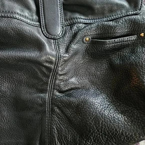 B. Makowsky | Black Butter Soft Slouchy  Moto Shoulder Bag - Picture 12 of 16